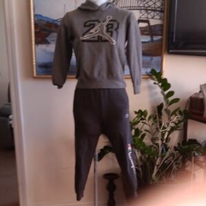 Jordan Hoodie and Champion Sweatpants Size  6-7